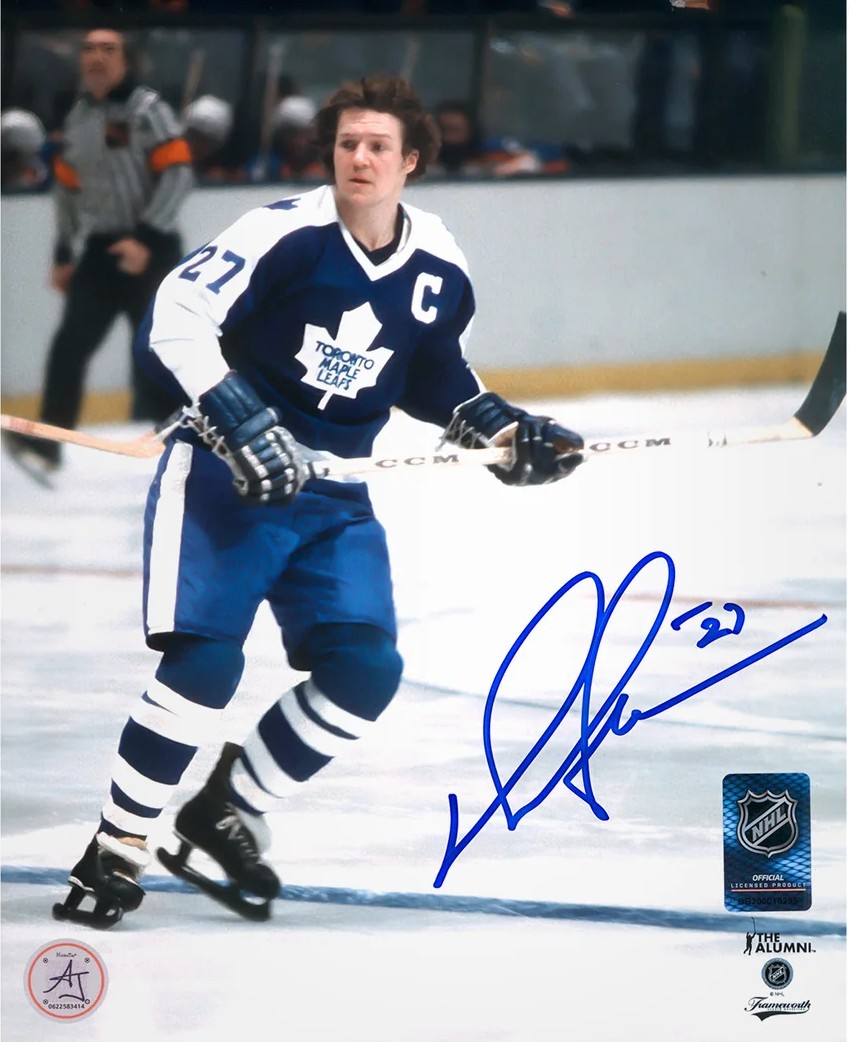 Darryl Sittler Autographed Toronto Maple Leafs Captain 8x10 Photo