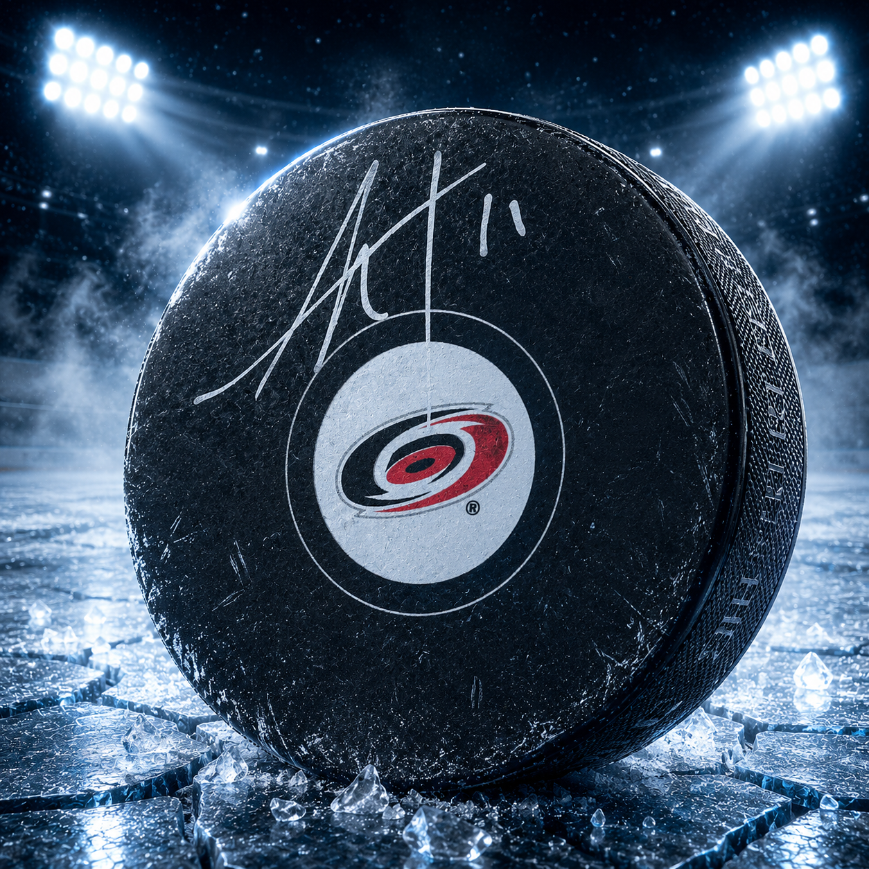 Jordan Staal Carolina Hurricanes Autographed Hockey Puck