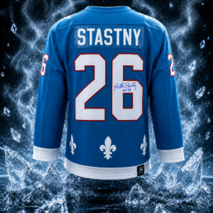 Peter Stastny Signed Quebec Nordiques Throwback Breakaway Jersey