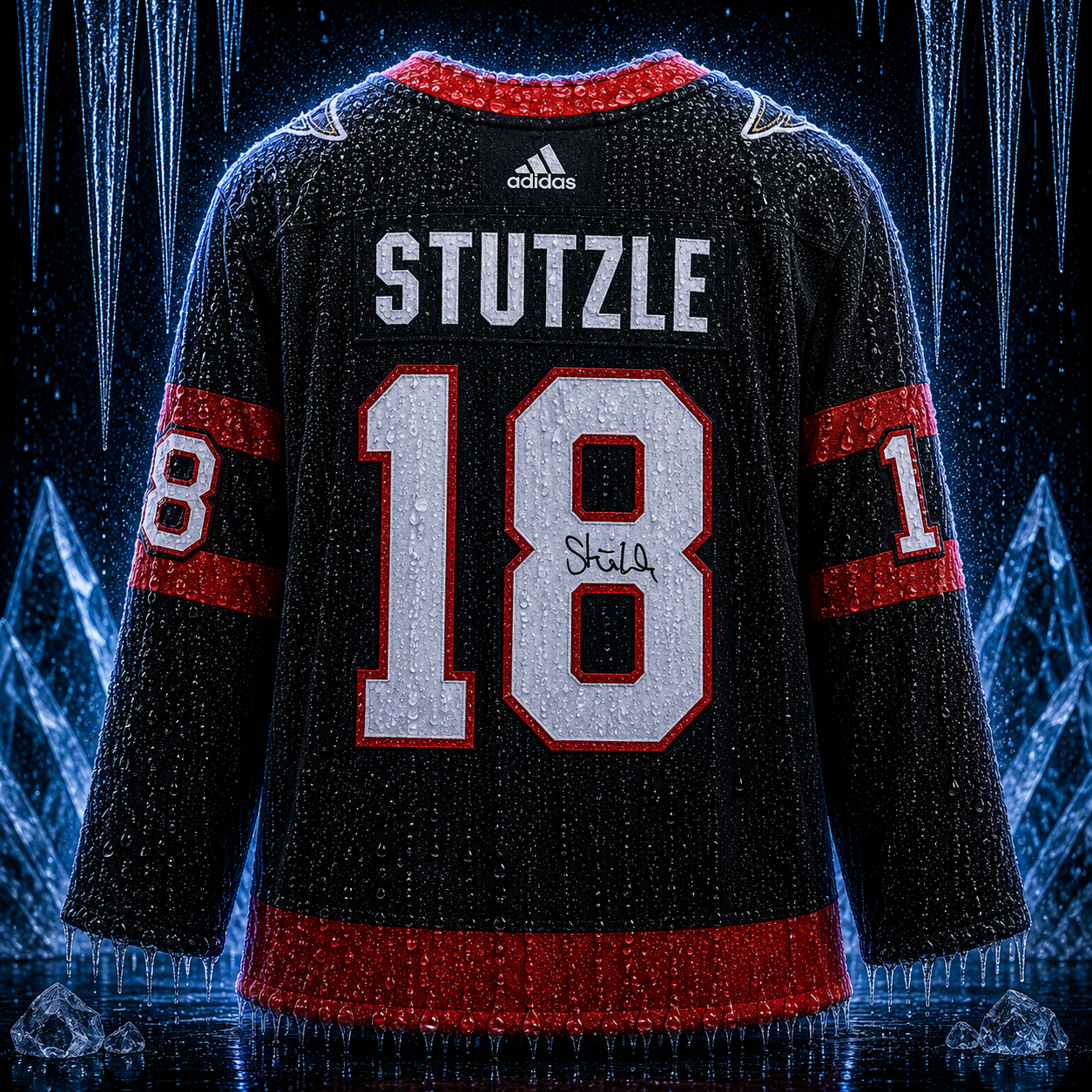 Tim Stutzle Ottawa Senators Autographed Black Adidas Authentic Jersey