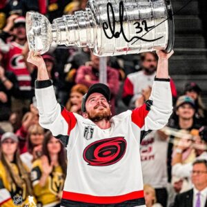 Andrei Svechnikov Carolina Hurricanes Autographed 2026 Stanley Cup Champions 8" x 10" Raising Cup Photograph