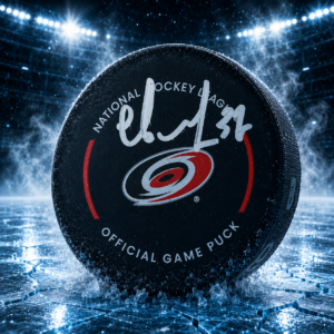 Andrei Svechnikov Carolina Hurricanes Autographed Hockey Puck