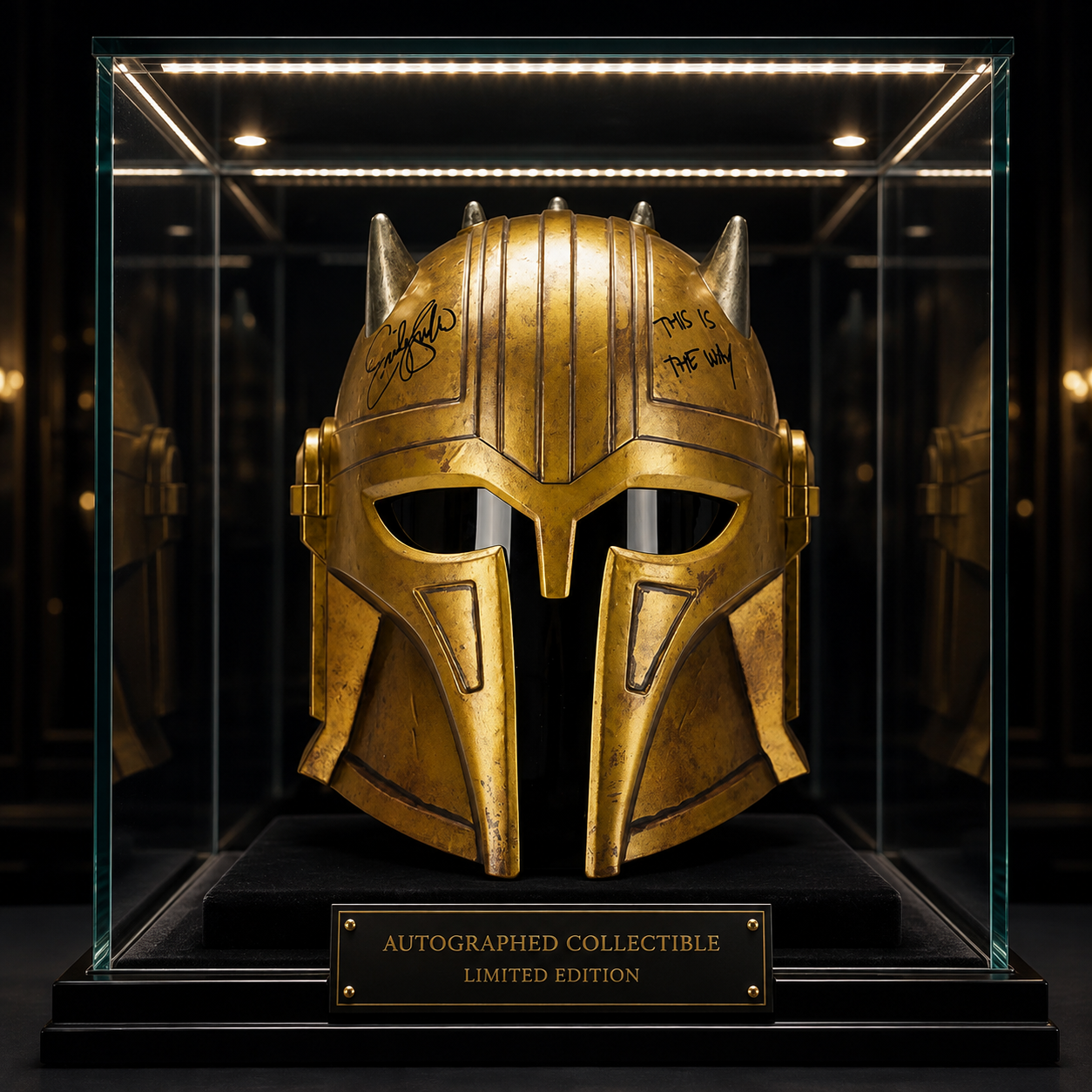 Emily Swallow Autographed Star Wars The Mandalorian The Black Series The Armorer Premium Electronic Helmet