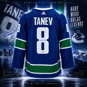 Chris Tanev Autographed Vancouver Canucks Blue Adidas Jersey
