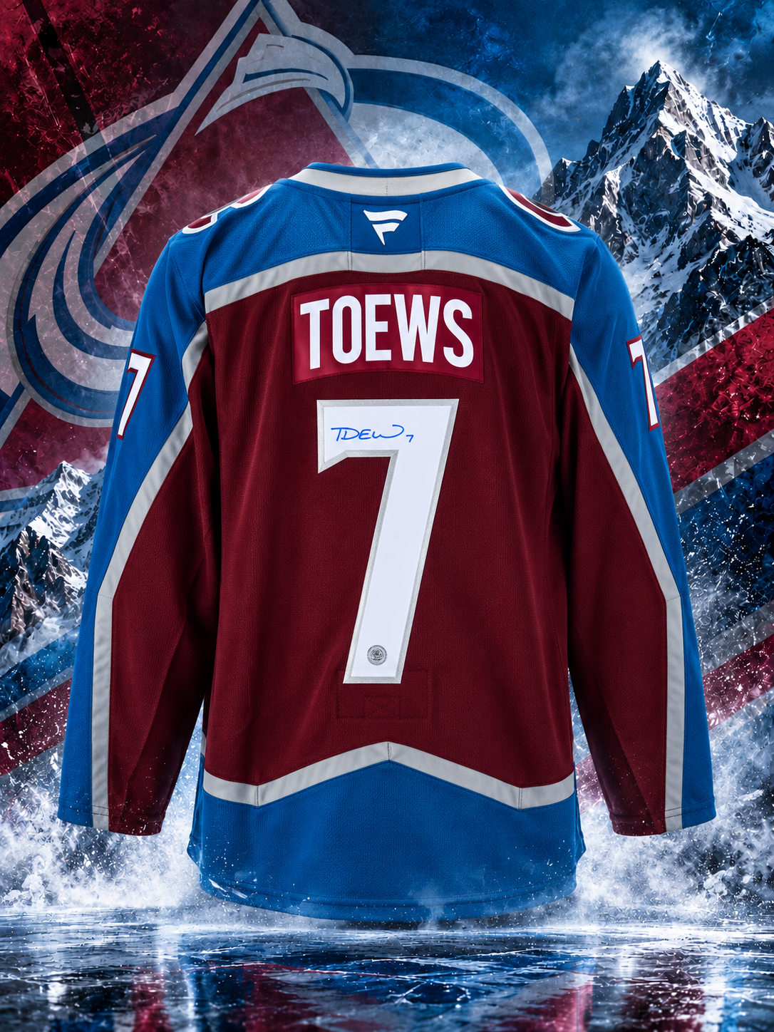 Devon Toews Autographed Colorado Avalanche Fanatics Premium Jersey