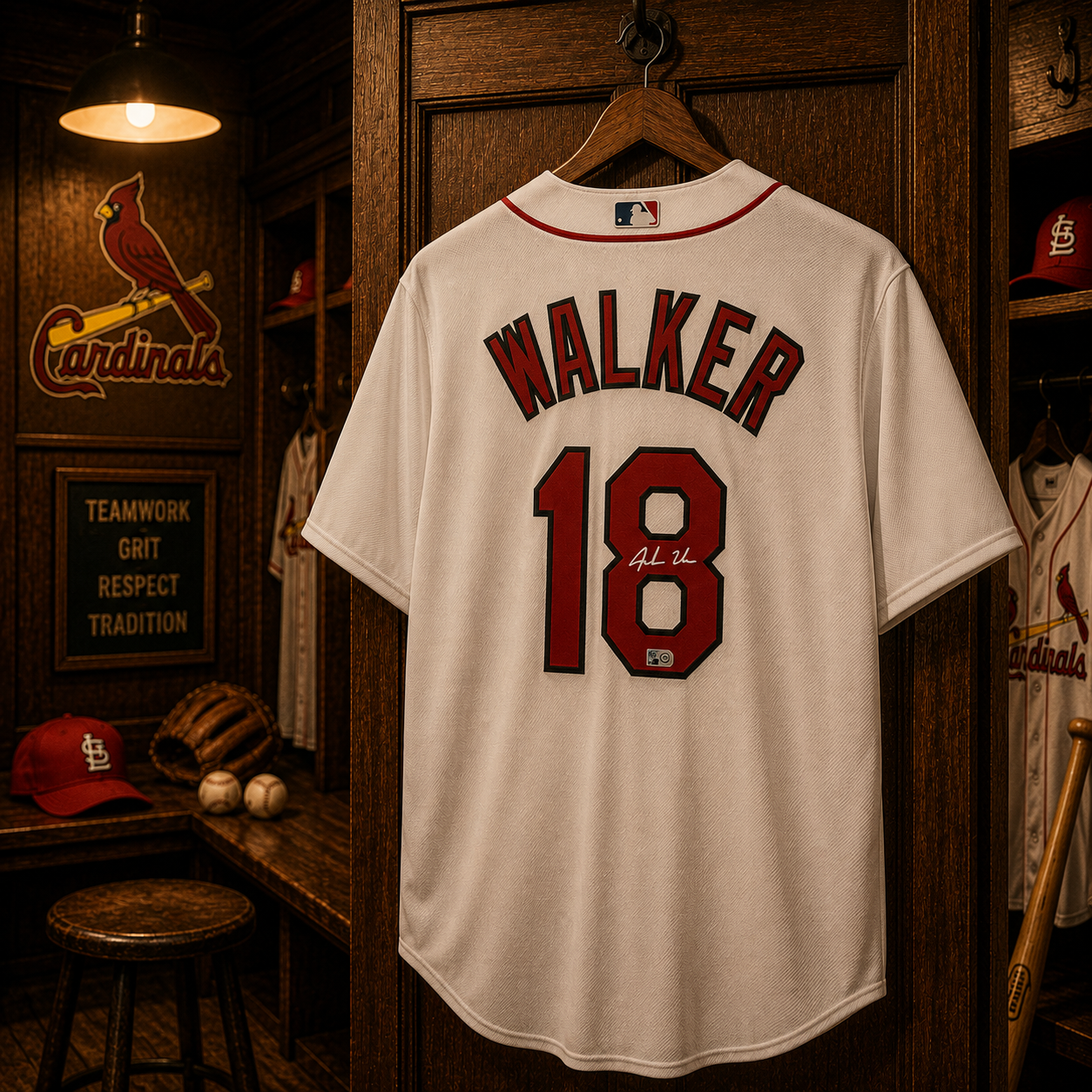 Jordan Walker St. Louis Cardinals Autographed White Nike Replica Jersey