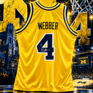 Chris Webber Michigan Wolverines Autographed Maize Mitchell & Ness 1991-92 Authentic Jersey