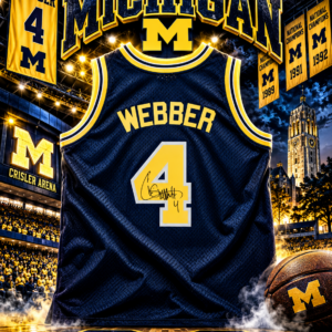 Chris Webber Michigan Wolverines Autographed Navy 1991-92 Mitchell & Ness Swingman Jersey