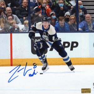 Zach Werenski Columbus Blue Jackets Third Jersey Autographed 8x10 Photo