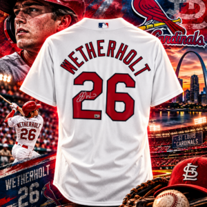 JJ Wetherholt St. Louis Cardinals Autographed White Nike Replica Jersey