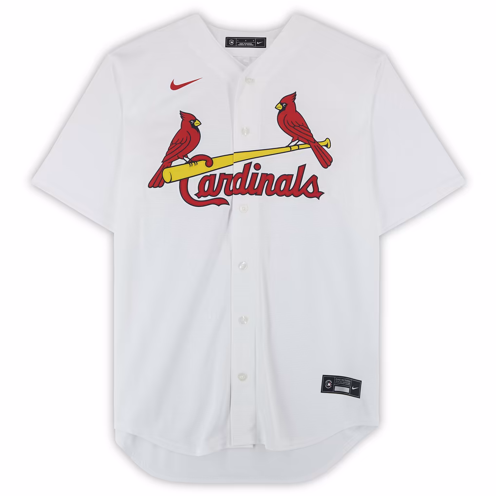 JJ Wetherholt St. Louis Cardinals Autographed White Nike Replica Jersey - Image 4
