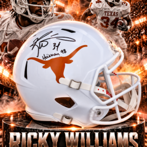 Ricky Williams Texas Longhorns Autographed Riddell Speed Replica Helmet with "Heisman 98" Inscription
