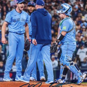 Trey Yesavage Toronto Blue Jays Meeting At the Mound Autographed 8x10 Photo