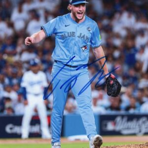 Trey Yesavage Toronto Blue Jays Powder Blue Jersey Autographed 8x10 Photo