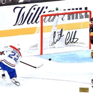 Cole Caufield Montreal Canadiens Autographed Empty Net Goal 8x10 Photo