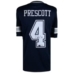Dak Prescott Dallas Cowboys Autographed Navy Nike Elite Jersey