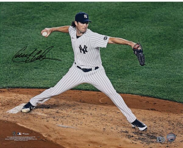 Gerrit Cole New York Yankees Autographed 16" x 20" Pinstripes Side View Photograph