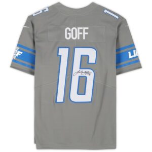 Jared Goff Detroit Lions Autographed Steel Nike Limited Jersey