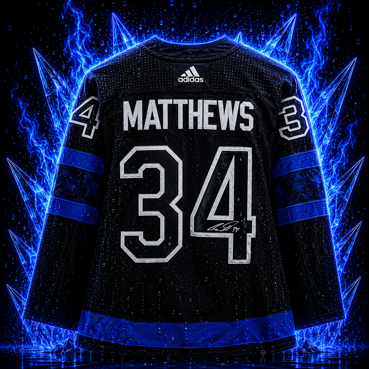 Auston Matthews Black Toronto Maple Leafs Autographed Adidas Alternate Authentic Jersey