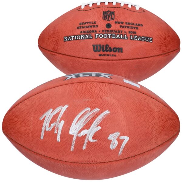 Rob Gronkowski New England Patriots Autographed Wilson Super Bowl XLIX Pro Football