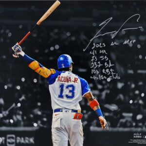 Ronald Acuña Jr. Atlanta Braves Autographed 16" x 20" Spotlight Photograph with Multiple Inscriptions - Limited Edition of 23