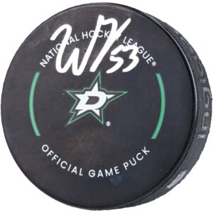 Wyatt Johnston Dallas Stars Autographed Official Game Puck