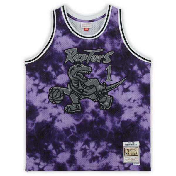 Tracy McGrady Toronto Raptors Autographed Purple Galaxy Mitchell & Ness 1998-99 Swingman Jersey - Image 2