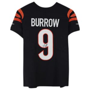 Joe Burrow Black Cincinnati Bengals Autographed Nike Elite Jersey