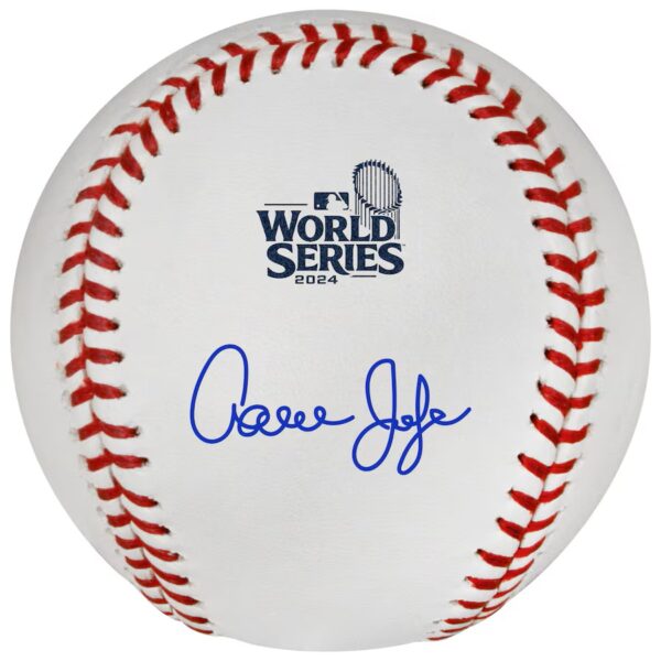 Aaron Judge New York Yankees Autographed 2024 World Series Logo Baseball