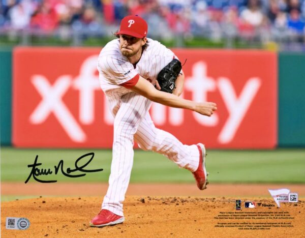 Aaron Nola Philadelphia Phillies Autographed 8" x 10" Throwing Photograph