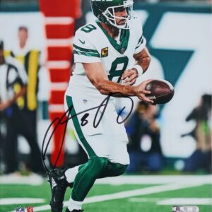 Aaron Rodgers New York Jets Autographed 8" x 10" Handoff Photograph