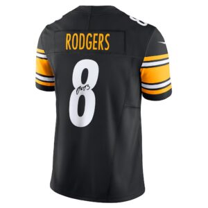 Aaron Rodgers Pittsburgh Steelers Autographed Black Nike Vapor F.U.S.E. Limited Jersey