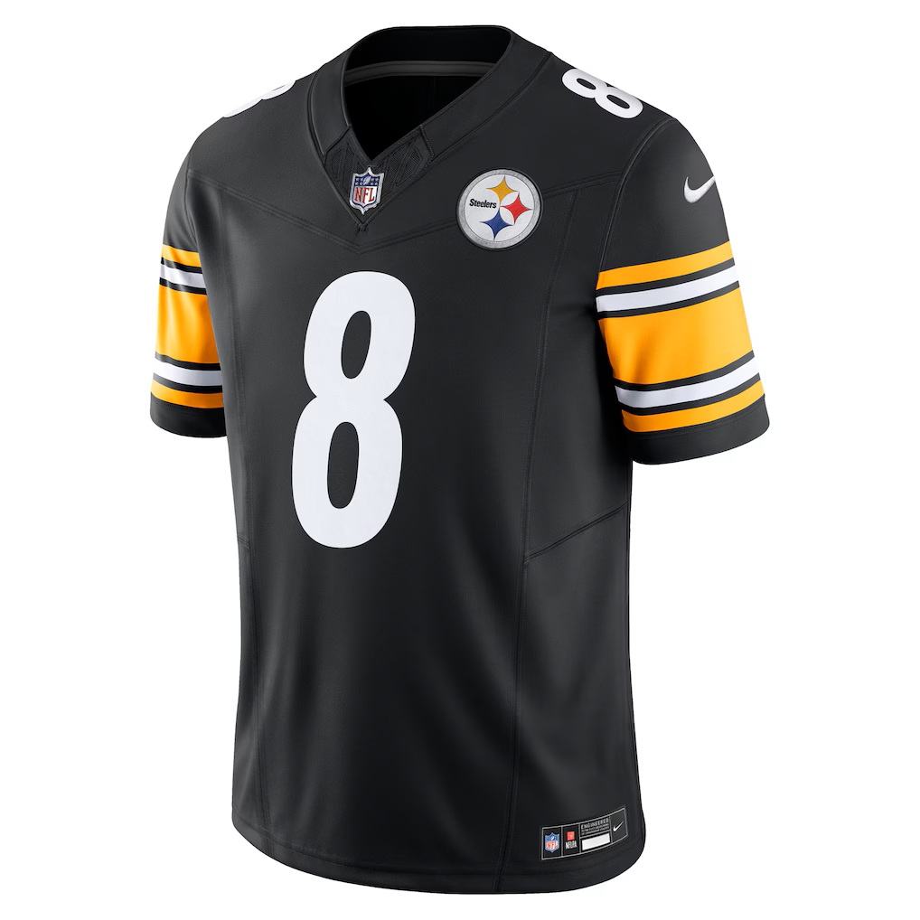 Aaron Rodgers Pittsburgh Steelers Autographed Black Nike Vapor F.U.S.E. Limited Jersey - Image 2