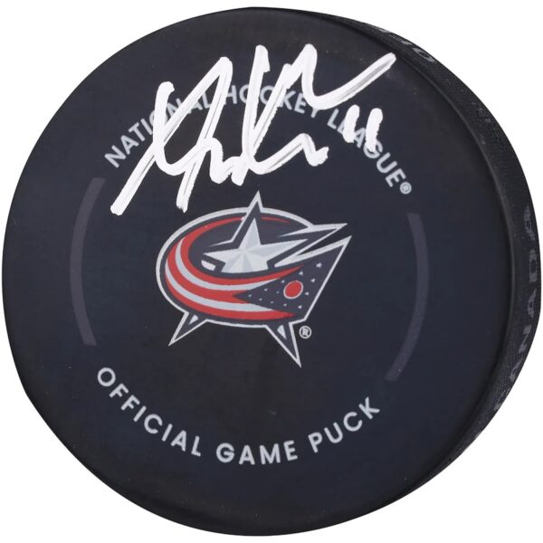 Adam Fantilli Columbus Blue Jackets Autographed Official Game Puck
