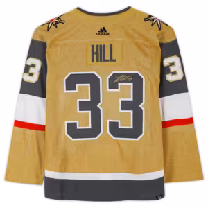 Adin Hill Vegas Golden Knights Autographed Gold adidas Authentic Jersey with Stanley Cup Patch