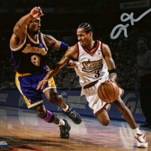 Allen Iverson Philadelphia 76ers Autographed 16" x 20" vs. Kobe Photograph
