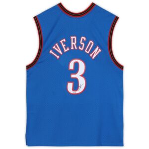 Allen Iverson Philadelphia 76ers Autographed Mitchell & Ness Blue 1999-00 Hardwood Classic Swingman Jersey