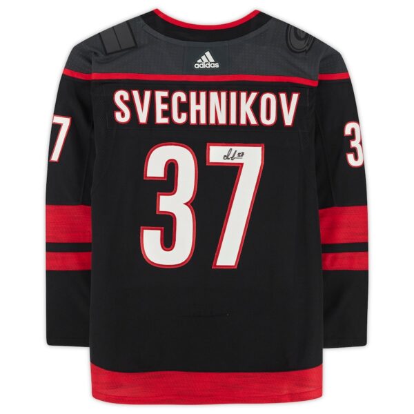 Andrei Svechnikov Black Carolina Hurricanes Autographed adidas Authentic Jersey