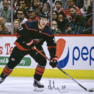 Andrei Svechnikov Carolina Hurricanes Autographed 8" x 10" Black Skating Photograph