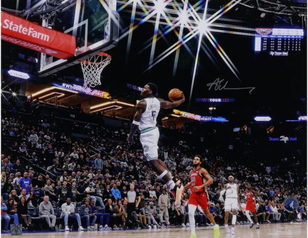 Anthony Edwards Minnesota Timberwolves Autographed 16" x 20" Dunk vs. Pelicans Photograph