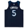 Anthony Edwards Minnesota Timberwolves Autographed Navy Nike Icon Edition Swingman Jersey