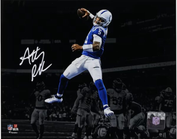 Anthony Richardson Indianapolis Colts Autographed 8" x 10" Spike Celebration Spotlight Photograph