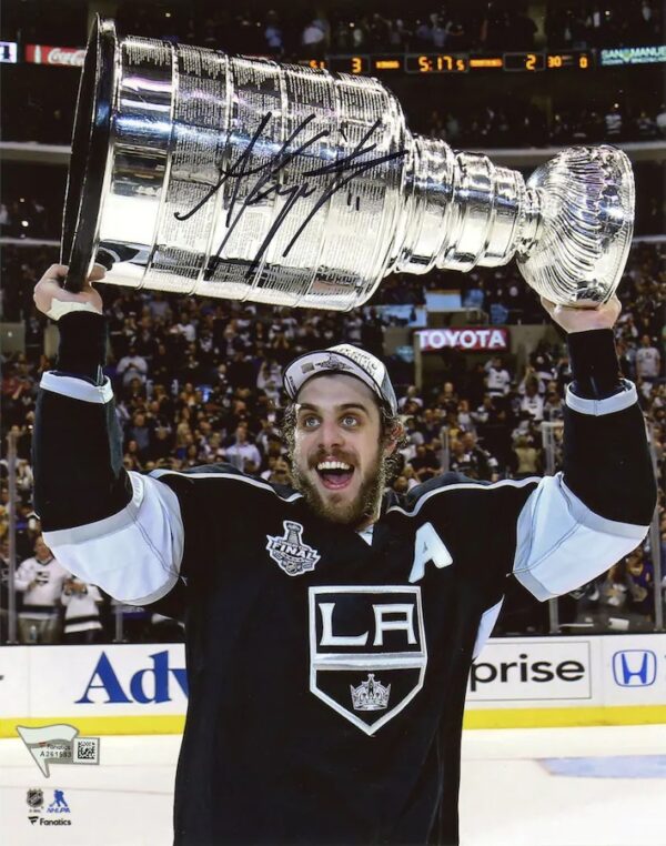 Anze Kopitar Los Angeles Kings Autographed 8" x 10" Raising Cup Photograph