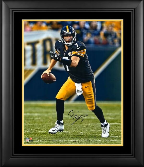 Ben Roethlisberger Pittsburgh Steelers Framed Autographed 16" x 20" Vertical Photograph