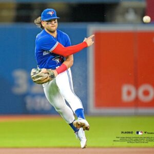 Bo Bichette Toronto Blue Jays Unsigned Throwing Photograph