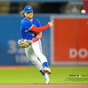 Bo Bichette Toronto Blue Jays Unsigned Throwing Photograph