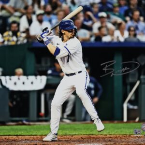 Bobby Witt Jr. Kansas City Royals Autographed 16" x 20" White Jersey Batting Stance Photograph