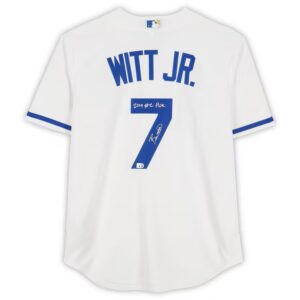 Bobby Witt Jr. Kansas City Royals Autographed White Nike Replica Jersey with "2019 #2 Pick" Inscription