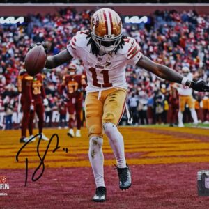 Brandon Aiyuk San Francisco 49ers Autographed 8" x 10" Touchdown Celebration Photograph