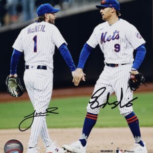 Brandon Nimmo and Jeff McNeil New York Mets Autographed 8" x 10" Celebration Photograph